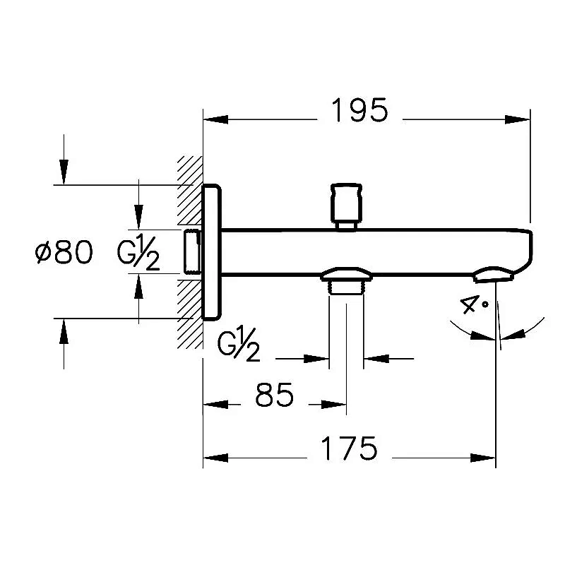Душевая система VitrA Solid S A49287EXP хром купить в интернет-магазине сантехники Sanbest