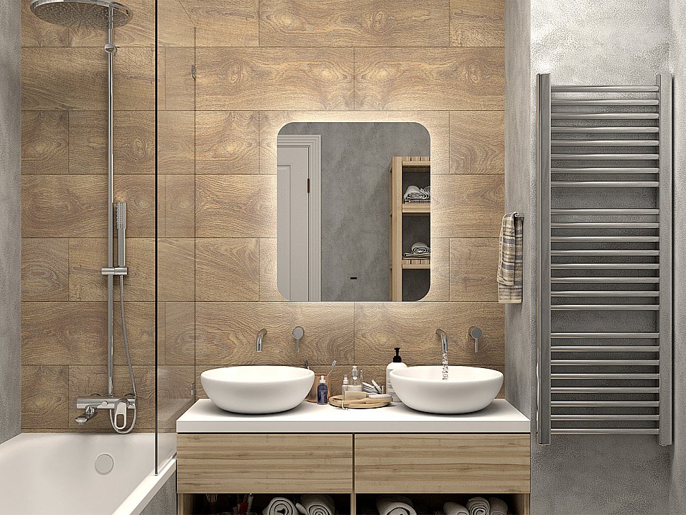 Зеркало Misty Адхил 60 АДХ-02-60/70-14 в ванную от интернет-магазине сантехники Sanbest