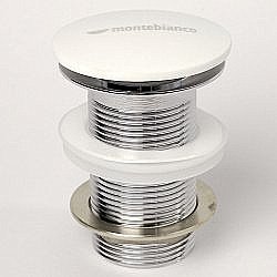 Донный клапан без перелива Montebianco SV-001 белый матовый купить в интернет-магазине сантехники Sanbest