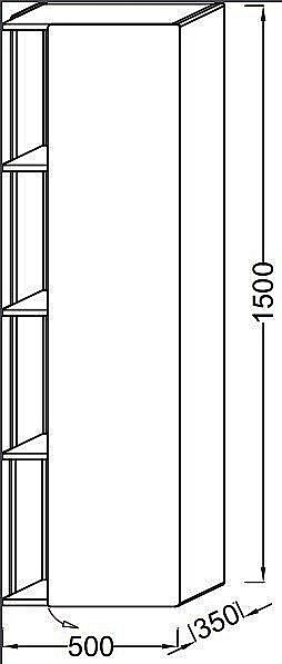 Пенал подвесной Jacob Delafon TERRACE EB1179 50 для ванной в интернет-магазине сантехники Sanbest