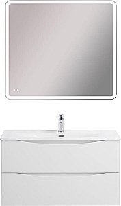 Тумба с раковиной BelBagno MARINO-CER-N-900-2C-SO-BO-P Bianco Opaco для ванной в интернет-магазине Sanbest