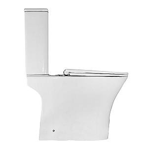 Унитаз напольный Azario Fretta Round AZ-7121A белый, безободковый, с бачком, с крышкой микролифт купить в интернет-магазине Sanbest