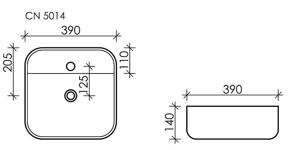 Раковина накладная Ceramica Nova Element CN5014 белая купить в интернет-магазине Sanbest