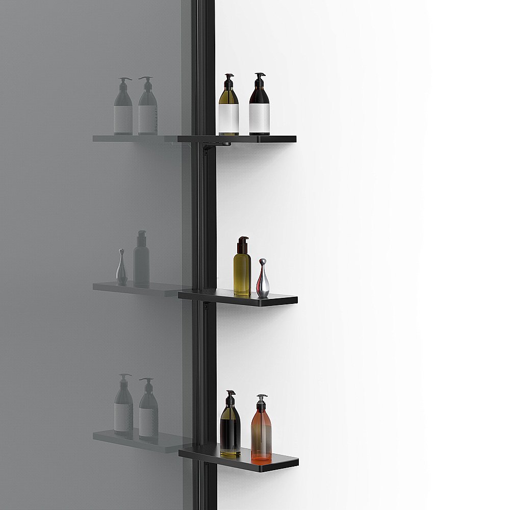 Душевая перегородка Vincea Walk-In VSW-1HWS120CGB 120 профиль черный матовый/стекло тонированное купить в интернет-магазине Sanbest