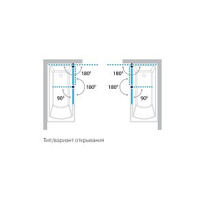 Шторка на ванну Koller Pool Waterfall Line QP95 115 матовая купить в интернет-магазине Sanbest