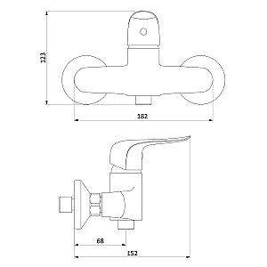 Смеситель для душа RedBlu by Damixa Palace Evo 322000000 купить в интернет-магазине сантехники Sanbest