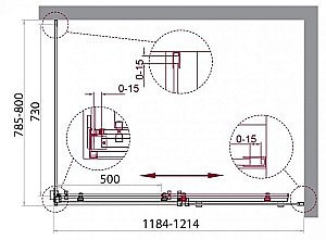 Душевой уголок Belbagno ACQUA-AH-1 120х80 купить в интернет-магазине Sanbest