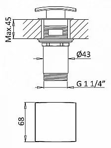 Смеситель для раковины Cezares PORTA-LC-01-W0 хром купить в интернет-магазине сантехники Sanbest