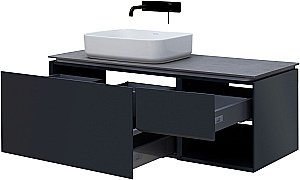 Тумба с раковиной Allen Brau INFINITY 120 1+1 антрацит матовый для ванной в интернет-магазине Sanbest