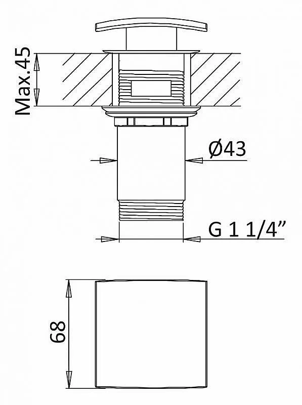 Смеситель для раковины Cezares PORTA-LC-01-W0 хром купить в интернет-магазине сантехники Sanbest