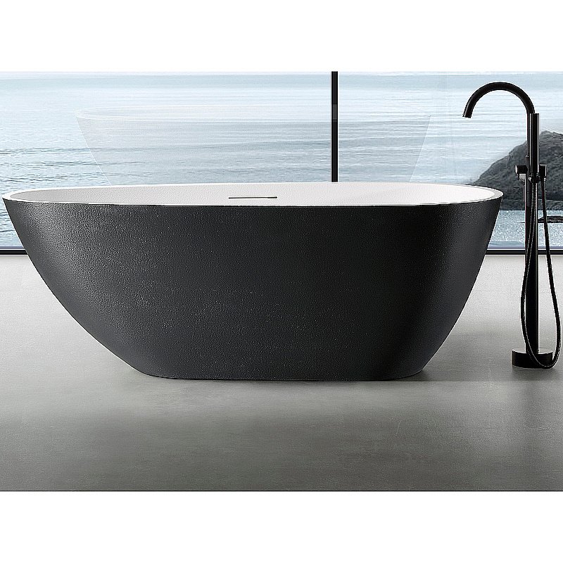 Ванна Abber Dortmund 170x75 AM9911BW черно-белая матовая купить в интернет-магазине Sanbest