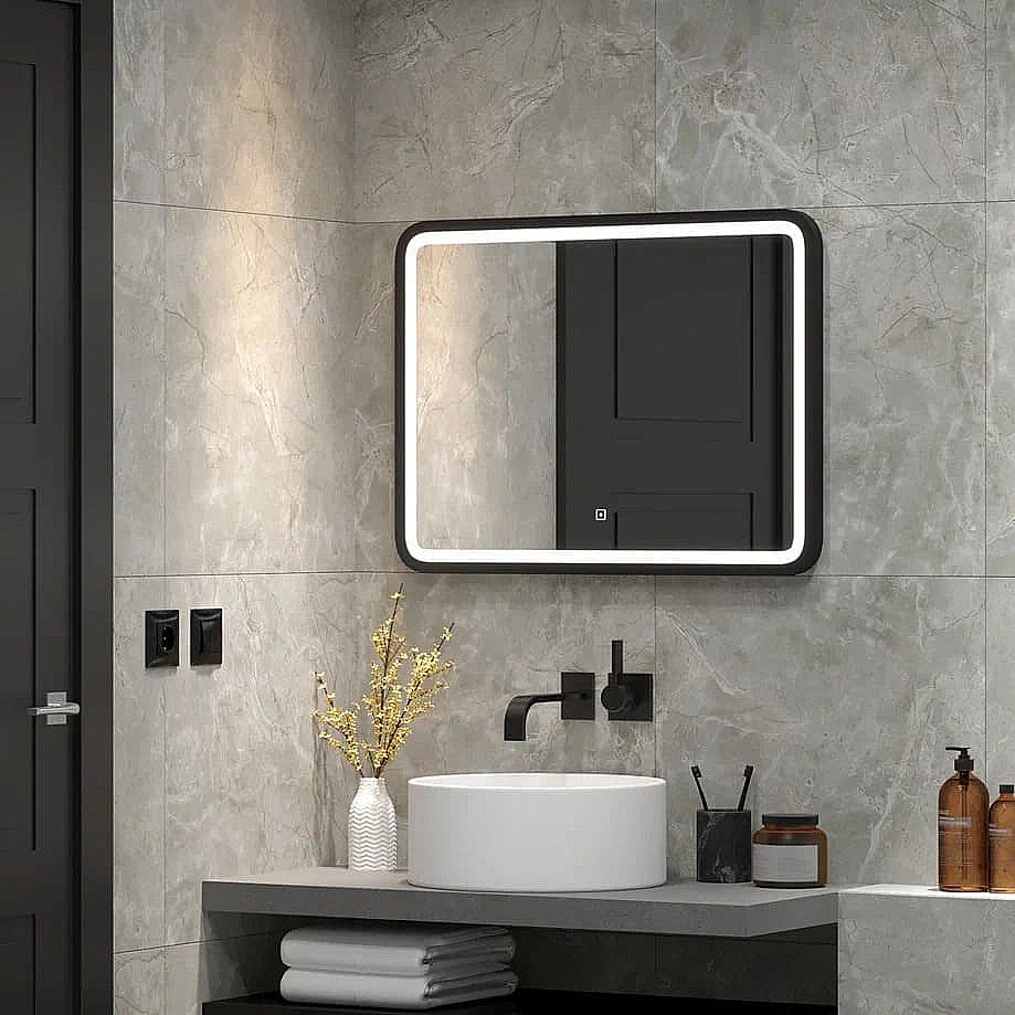 Зеркало Taliente Zled TA-Zled-EBL8060 80 черное в ванную от интернет-магазине сантехники Sanbest