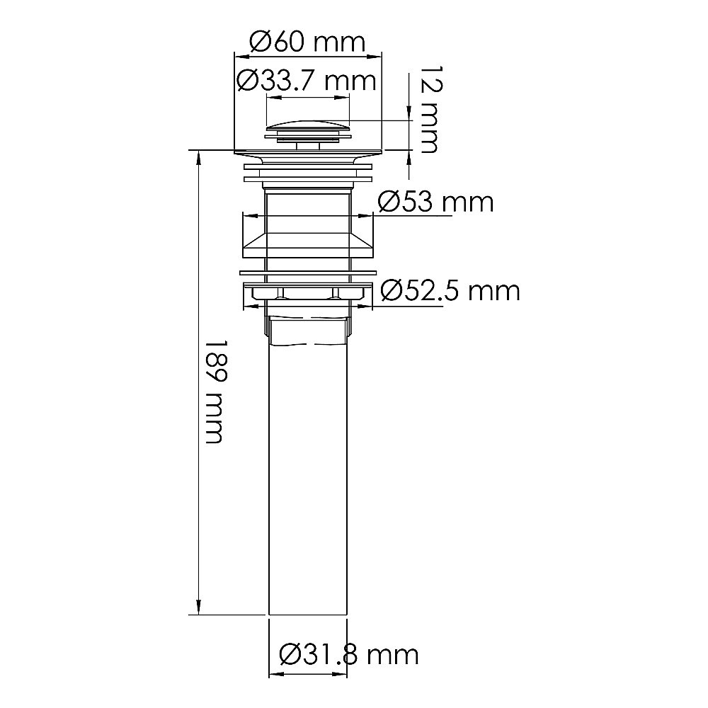 Донный клапан для раковины WasserKraft Sauer 7100 A253 золото купить в интернет-магазине сантехники Sanbest