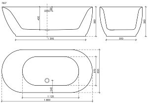 Ванна акриловая Sancos Single FB07 180х85 купить в интернет-магазине Sanbest