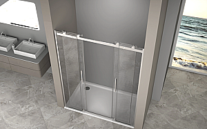 Душевая дверь Good Door Galaxy New 160 WTW-TD-160-C-CH ГЛ00043 стекло прозрачное/профиль хром купить в интернет-магазине Sanbest