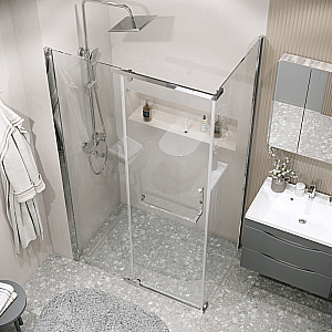 Душевой уголок Grossman Pragma 120х90 120.K33.03.1290.10.00 стекло прозрачное/профиль хром купить в интернет-магазине Sanbest