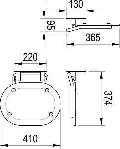 Сиденье для душа Ravak Chrome CLEAR/STAINLESS купить в интернет-магазине сантехники Sanbest
