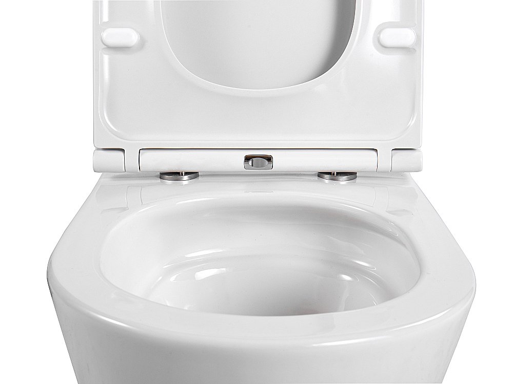 Унитаз подвесной Aquatek Вега AQ1904T-00 белый, с крышкой микролифт, безободковый, слив-торнадо купить в интернет-магазине Sanbest