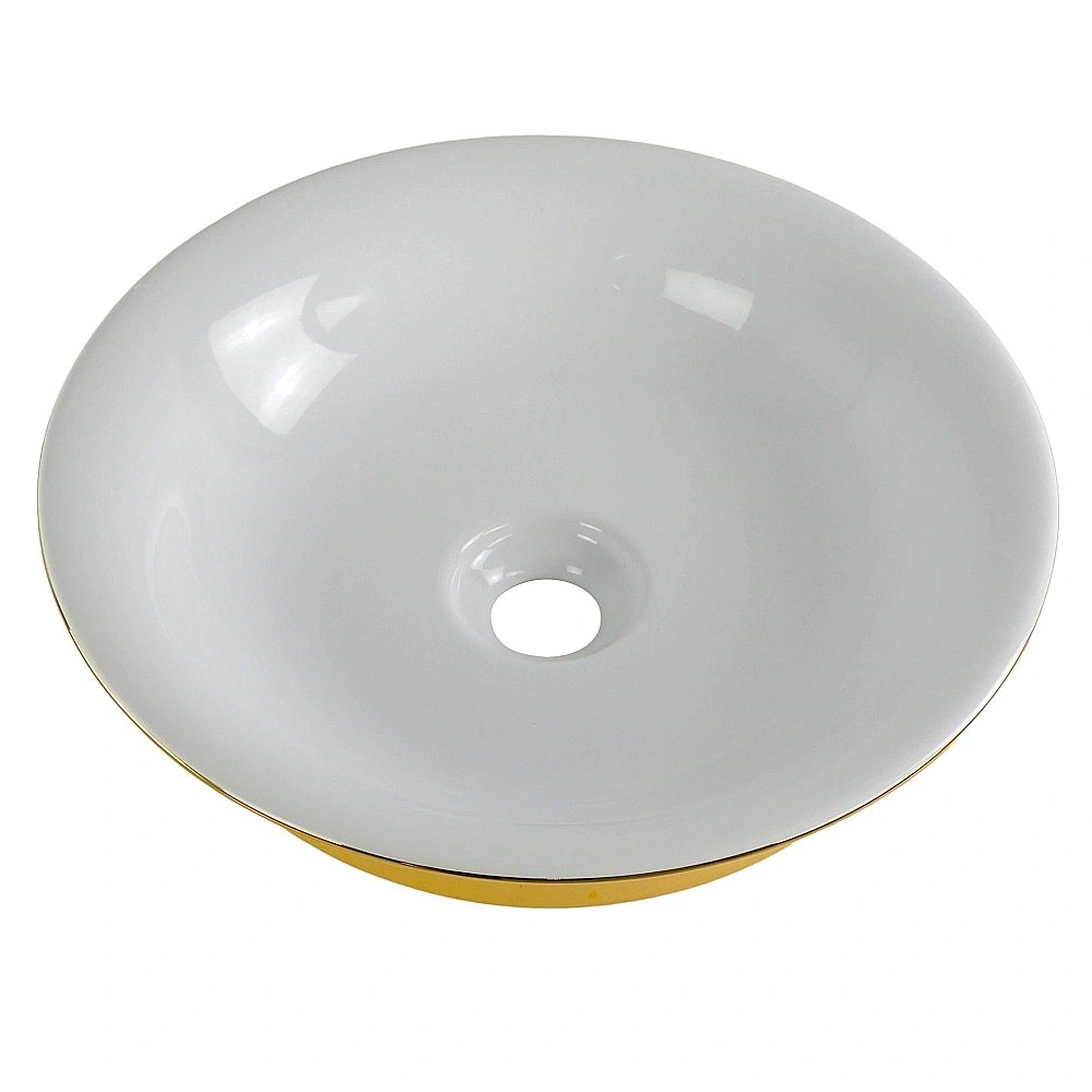 Раковина накладная Migliore MONACO 32077 белая/декор золото купить в интернет-магазине Sanbest