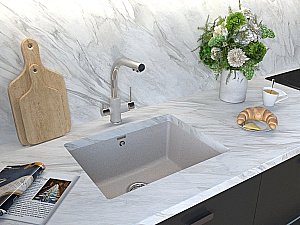 Мойка кухонная Paulmark Gera PM205546-GR Серая купить в интернет-магазине сантехники Sanbest