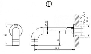 Излив Bravat FS101C-RUS купить в интернет-магазине сантехники Sanbest