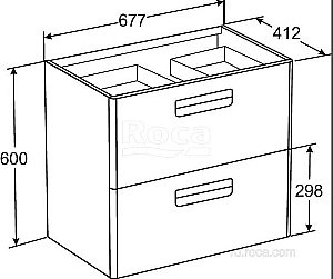 Тумба с раковиной Roca The Gap Original ZRU9302741 70 фиолетовый для ванной в интернет-магазине Sanbest