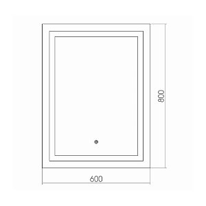 Зеркало Azario Рига-6 60х80 с часами в ванную от интернет-магазине сантехники Sanbest