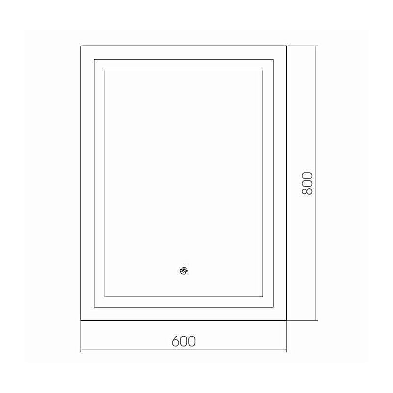 Зеркало Azario Рига-6 60х80 с часами в ванную от интернет-магазине сантехники Sanbest