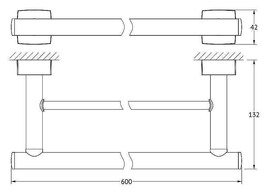 Полотенцедержатель двойной FBS Esperado 60 ESP 037 купить в интернет-магазине сантехники Sanbest