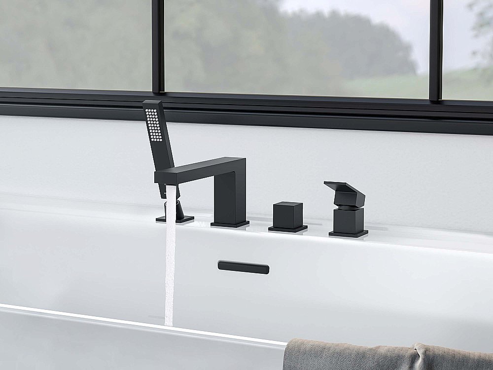 Смеситель на борт ванны Aquatek Либра AQ1648MB черный матовый купить в интернет-магазине сантехники Sanbest