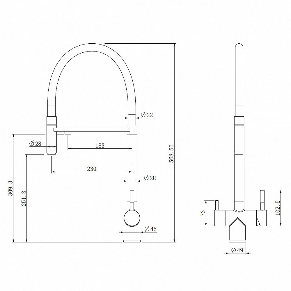 Смеситель для кухни Abber Wasser Kreis AF81141G золото матовое купить в интернет-магазине сантехники Sanbest