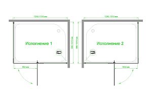 Душевой уголок Royal Bath HPVD RB1130HPVD-C-BL 130х100 матовое стекло/профиль черный купить в интернет-магазине Sanbest