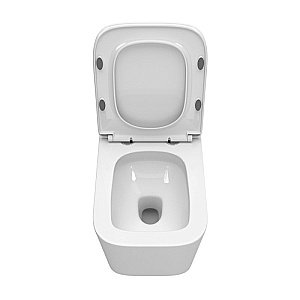 Унитаз подвесной BelBagno DUE-TOR BB5171CH-TOR/SC белый, с крышкой микролифт, безободковый, слив-торнадо купить в интернет-магазине Sanbest