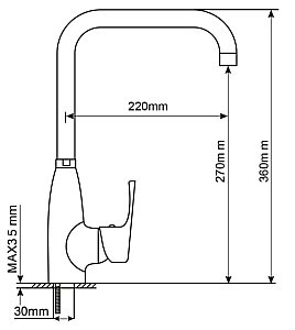 Смеситель для кухни MIXLINE ML 530481 купить в интернет-магазине сантехники Sanbest