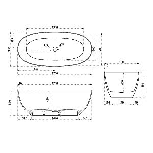 Ванна прозрачная Vincea VBT-6T01BR 170x75 янтарь прозрачный купить в интернет-магазине Sanbest