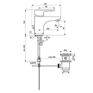 Смеситель для раковины Ideal Standard Ceraplan III B0704AA купить в интернет-магазине сантехники Sanbest