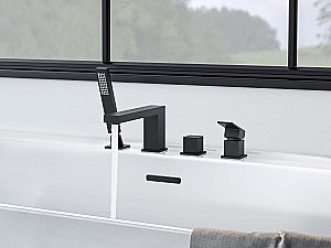 Смеситель на борт ванны Aquatek Либра AQ1648MB черный матовый купить в интернет-магазине сантехники Sanbest