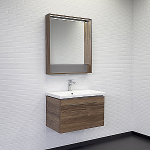 Тумба с раковиной Comforty Томари 70 дуб тёмно-коричневый для ванной в интернет-магазине Sanbest