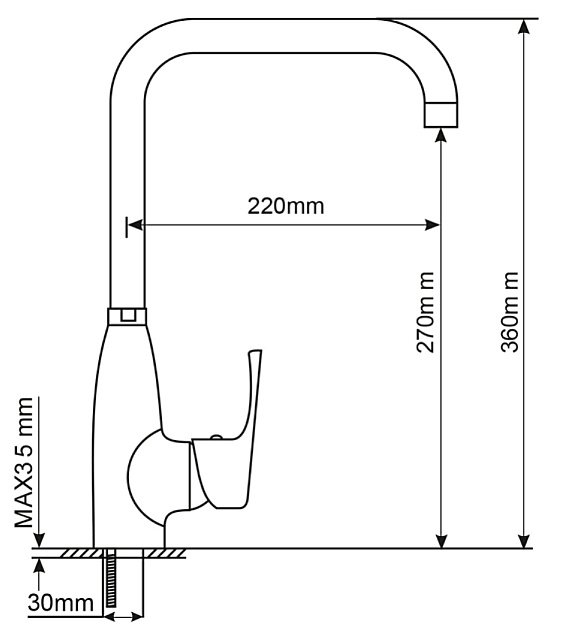 Смеситель для кухни MIXLINE ML 530481 купить в интернет-магазине сантехники Sanbest