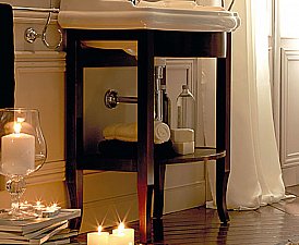 Тумба под раковину Kerasan Retro 735040, база полая 69см, под раковину 1046, цвет: noce (орех). купить в интернет-магазине сантехники Sanbest