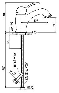 Смеситель для раковины Rav-Slezak LABE L026.5Z золото купить в интернет-магазине сантехники Sanbest