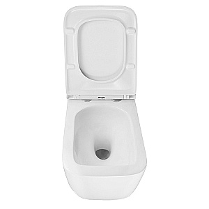 Унитаз подвесной Azario VATER AZ-5104T-WHT белый, безободковый, с крышкой микролифт, слив торнадо купить в интернет-магазине Sanbest