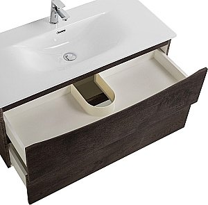 Тумба с раковиной BelBagno MARINO-CER-N-1000-2C-SO-RNG-P Rovere Nature Grigio для ванной в интернет-магазине Sanbest