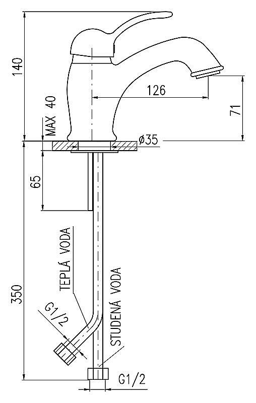 Смеситель для раковины Rav-Slezak LABE L026.5Z золото купить в интернет-магазине сантехники Sanbest