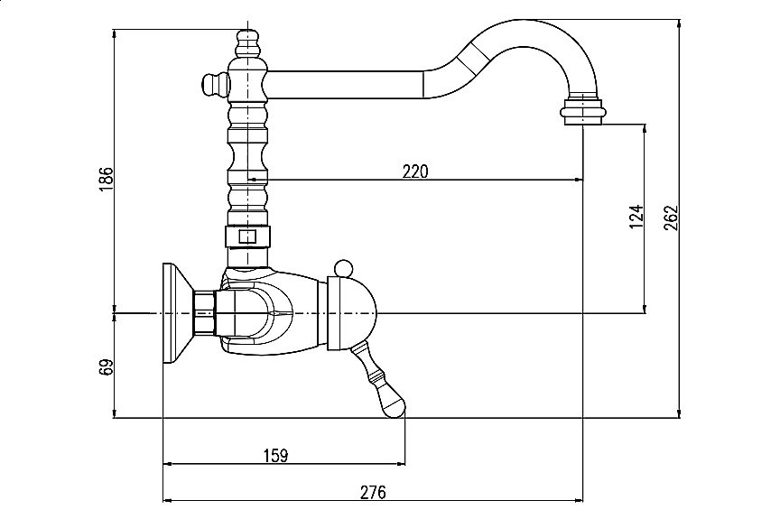 Смеситель для кухни Rav-Slezak Labe L502.5/28Z золото купить в интернет-магазине сантехники Sanbest