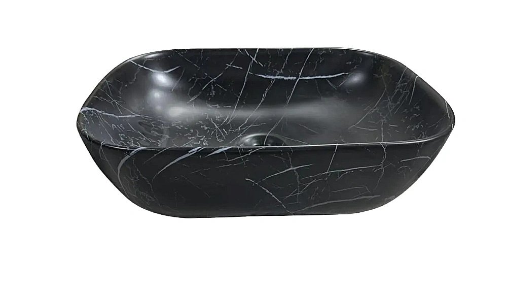Раковина накладная CeruttiSpa 50 10369 черный мрамор матовый купить в интернет-магазине Sanbest