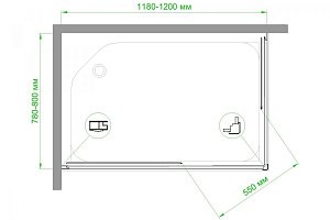 Душевой уголок Royal Bath RB8120HPD-C 120х80 матовый купить в интернет-магазине Sanbest