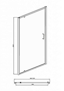 Душевая дверь Bravat LINE BD100.4111A купить в интернет-магазине Sanbest