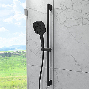 Душевой гарнитур VitrA Core Square A4591736EXP матовый черный купить в интернет-магазине сантехники Sanbest