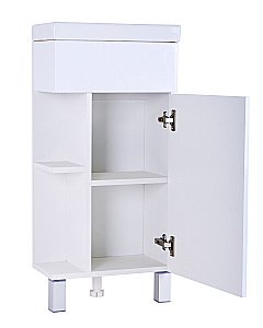 Тумба с раковиной Orange Мини 40 Mini2-40TUW+Ra белый глянец для ванной в интернет-магазине Sanbest